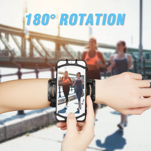 Newppon 180° Rotatable Phone Running Wristband : for iPhone 13 12 11 Pro Max Mini Xs XR X 8 7 Plus 6S 6 5S Samsung Galaxy S9 S8 Plus S7 Edge, Google Pixel LG fit Running Workout Hiking Sports