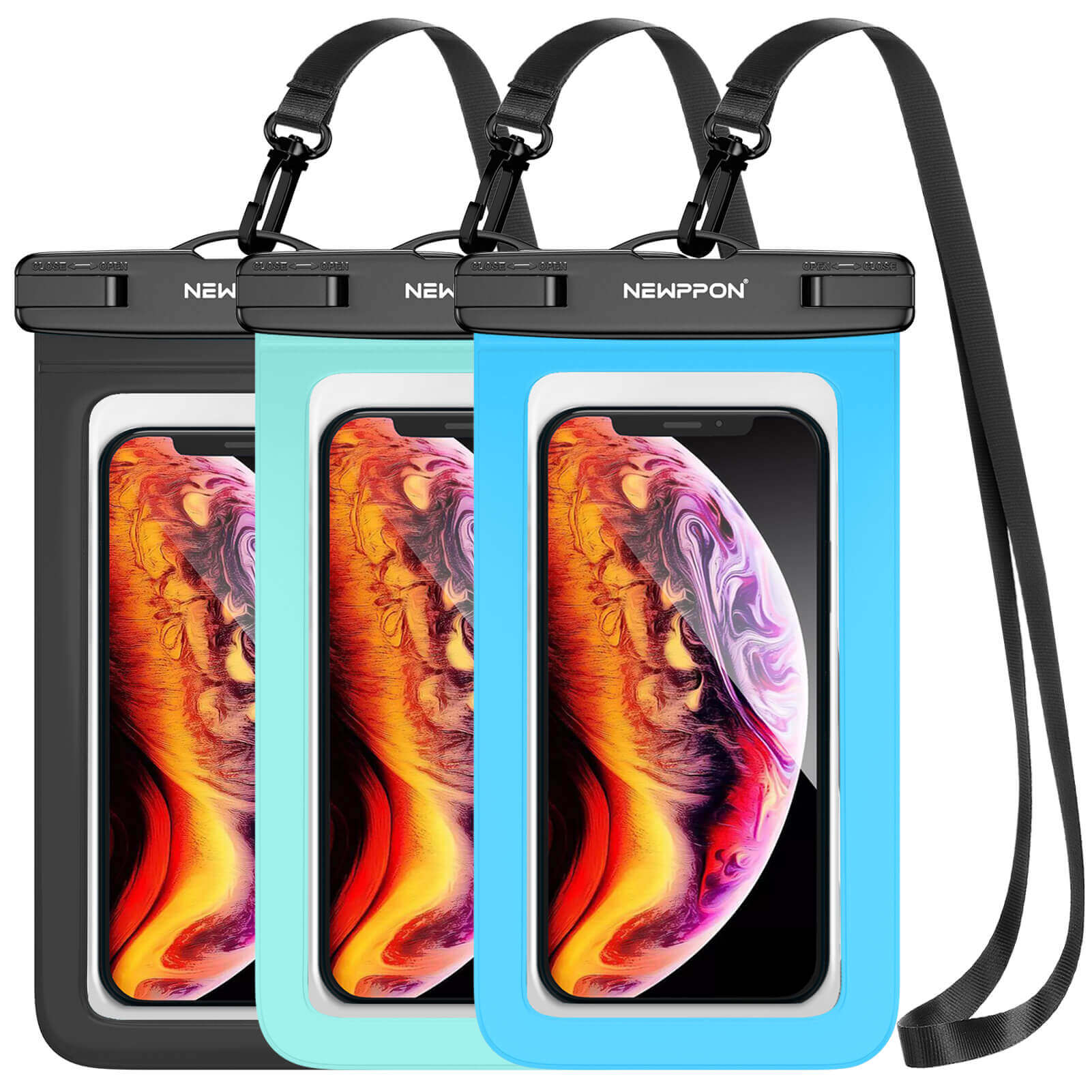 Waterproof Cell Phone Pouch Case : 3 Pack Floating Water Proof Dry Bag Newppon Armband Waterproof Cell Phone Pouch Case : 3 Pack Floating Water Proof Dry Bag Newppon Armband