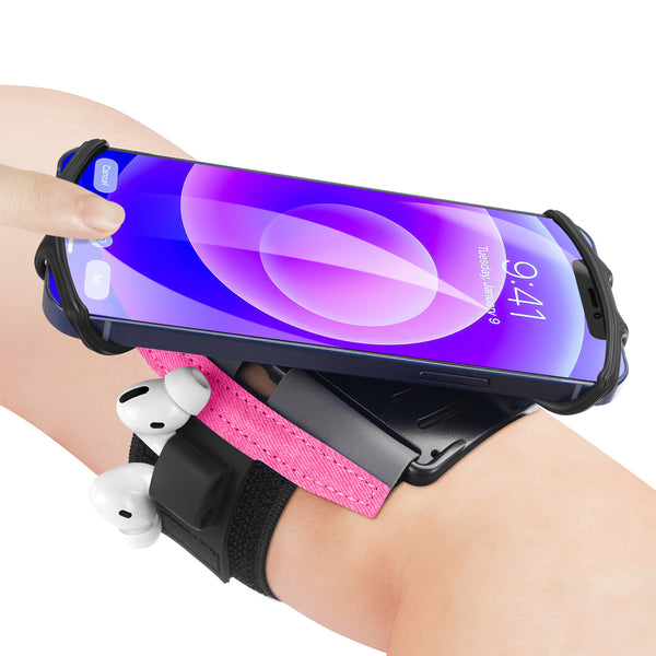 Newppon 360° Rotatable Running Phone Armband : with Key Holder for Apple iPhone 14 13 12 11 Pro Max Xs XR X 8 7 6 6S Plus Samsung Galaxy S22 S21 S20 S10 S9 S8 S7 Edge Note 8 Google Pixel,for Sports Workout Exercise Jogging